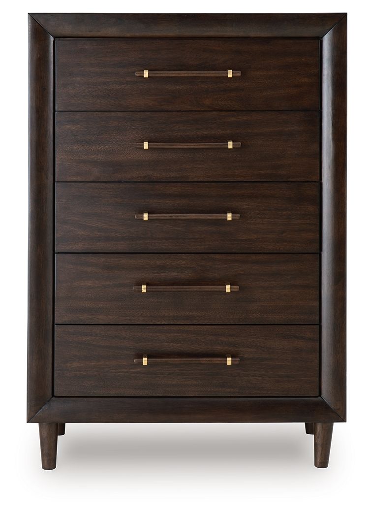 Dantenton - Five Drawer Chest - Merlot – view 3