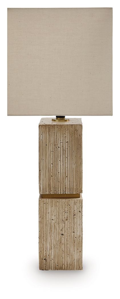 Laddner - Poly Table Lamp - Beige by Ashley – view 4