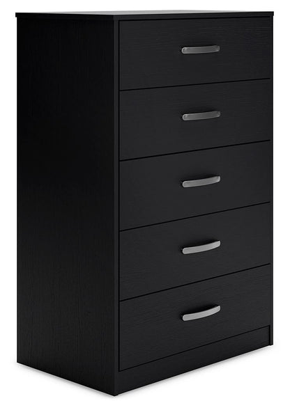 Finch - Five Drawer Chest - 46" Height - Black by Ashley – Accent Chests