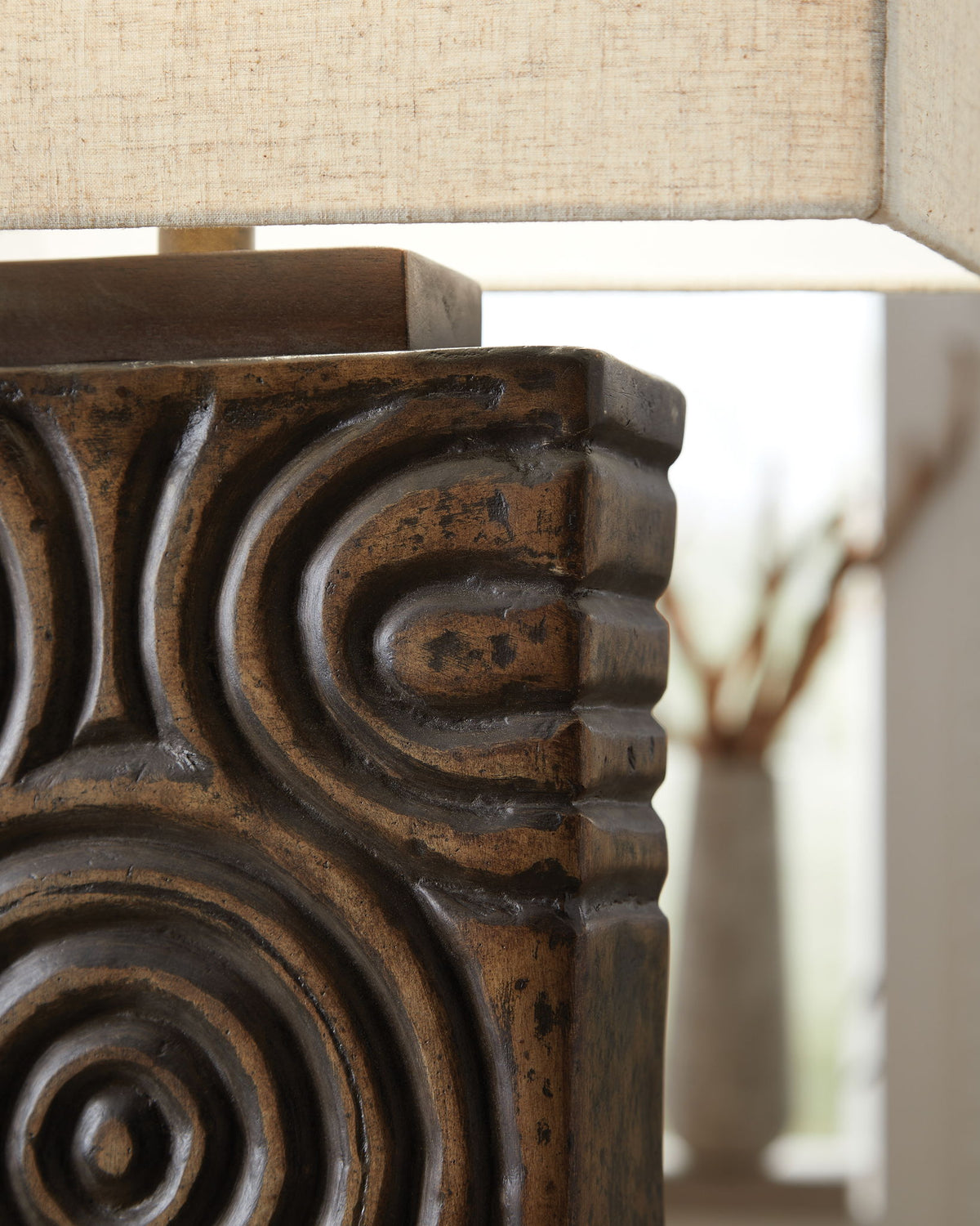 Heathbury - Paper Table Lamp - Antique Brown by Ashley – view 2