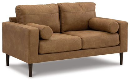 Telora - Loveseat - Caramel by Ashley – Stationary Loveseats