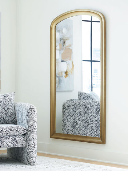 Fintan - Floor Mirror - Gold Finish by Ashley – view 4