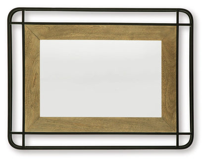 Beelman - Accent Mirror - Black / Brown by Ashley – view 3