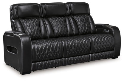 Boyington - 2 Pc. - Power Reclining Sofa And Loveseat - Black by Ashley – view 2