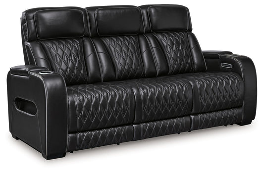 Boyington - 2 Pc. - Power Reclining Sofa And Loveseat - Black by Ashley – view 2