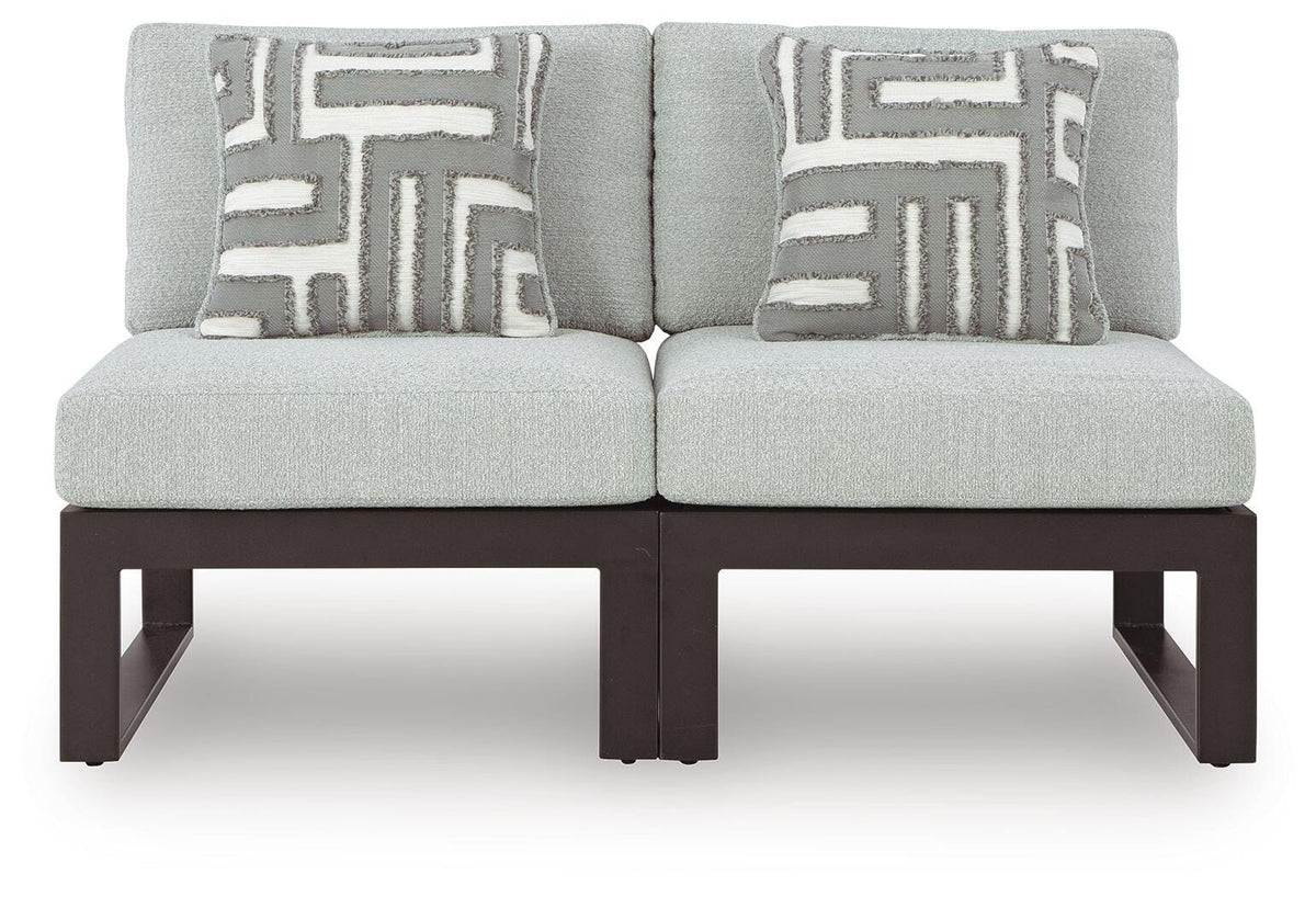Beachloft - 2-Piece Outdoor Sectional - Black by Ashley – Stationary Sectionals