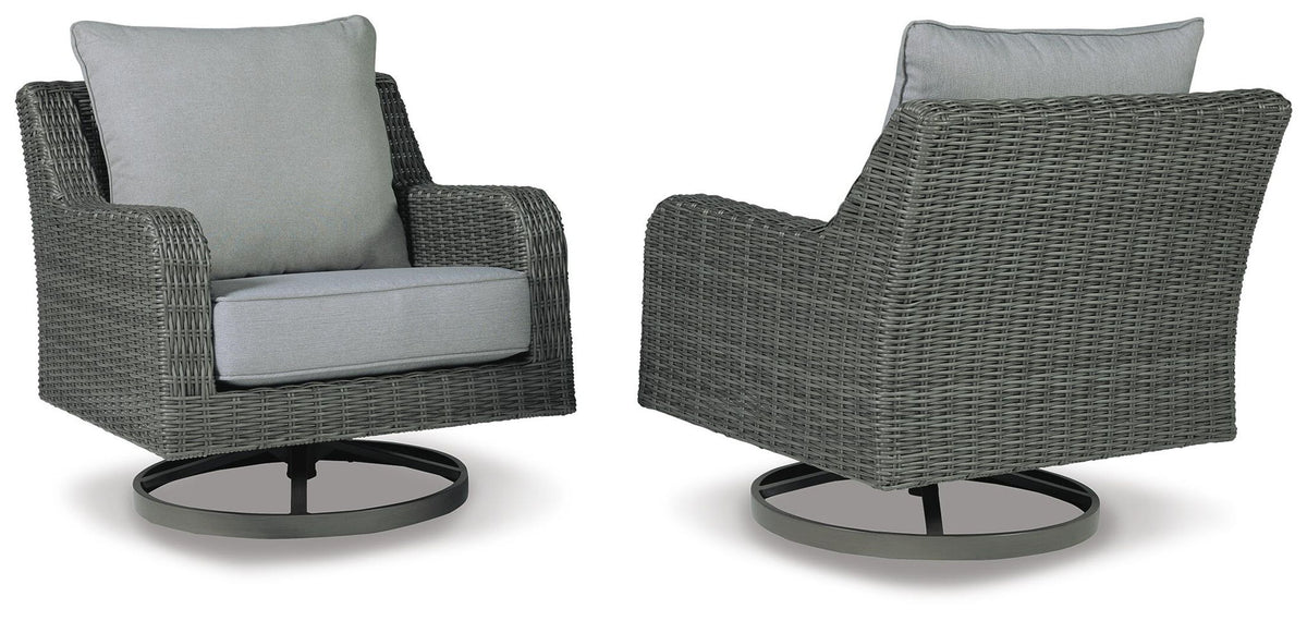 Elite Park - Swivel Lounge With Cushion - Gray by Ashley – view 2