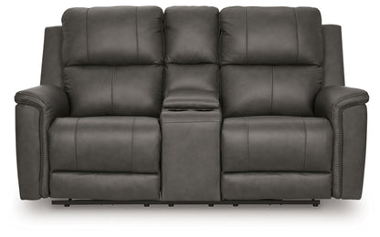 Bleckley - Power Reclining Loveseat With Console / Adjustable Headrest by Ashley – view 4