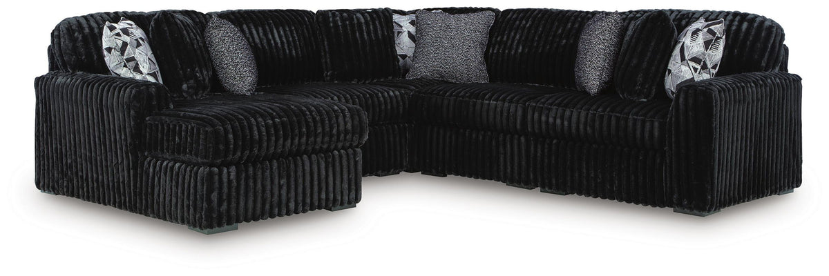 Midnight-Madness - 5 Piece Sectional by Ashley – Stationary Sectionals