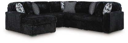 Midnight-Madness - 5 Piece Sectional by Ashley – Stationary Sectionals