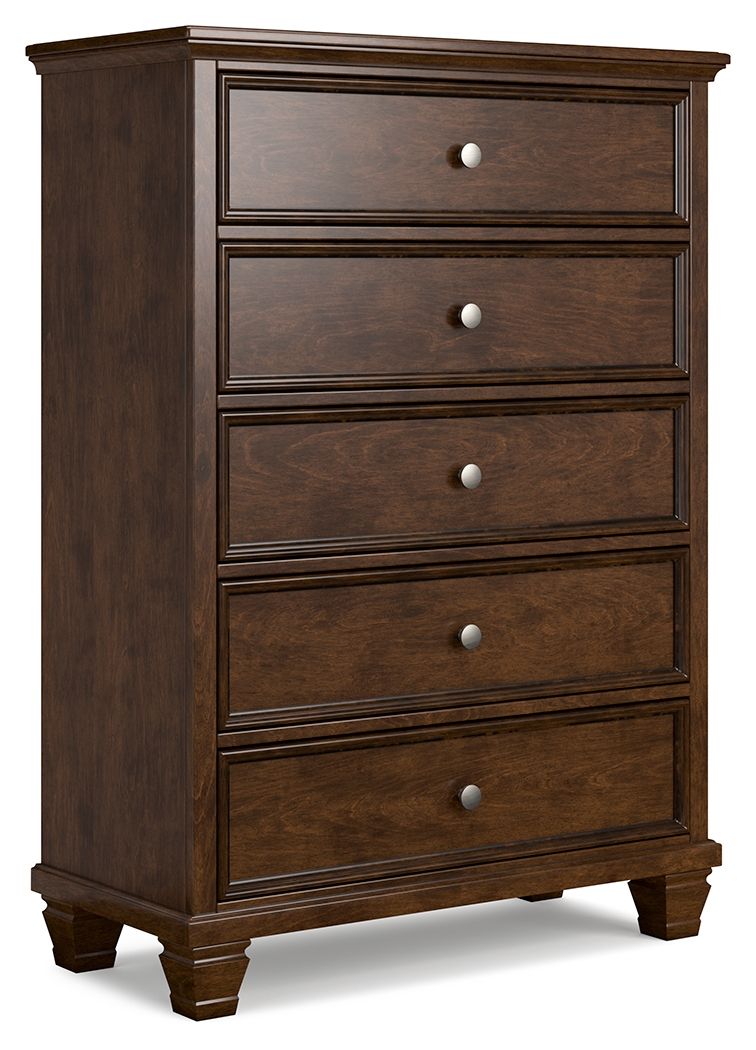 Danabrin - Five Drawer Chest - Brown by Ashley – Accent Chests