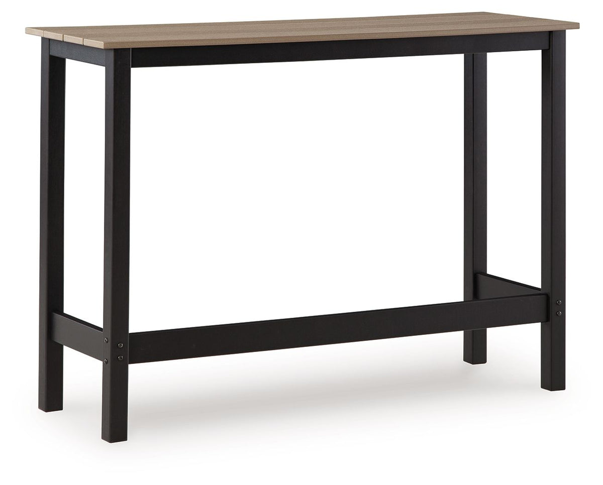 Shoreline Beach - Outdoor Counter Table And 2 Barstools (Set of 3) - Black / Beige by Ashley – view 2