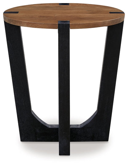 Hanneforth - Round End Table - Brown by Ashley – view 2