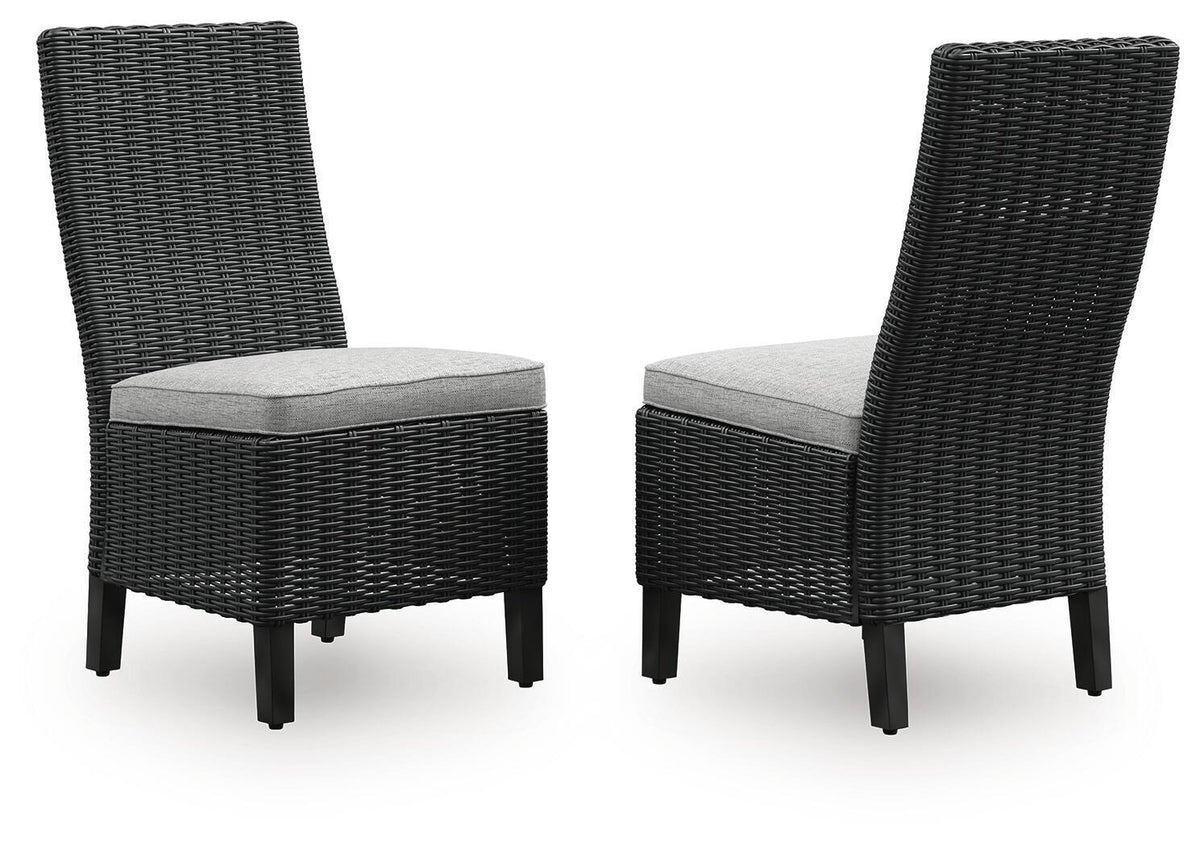 Beachcroft - Side Chair With Cushion (Set of 2) - Black / Light Gray by Ashley – Chair Sets