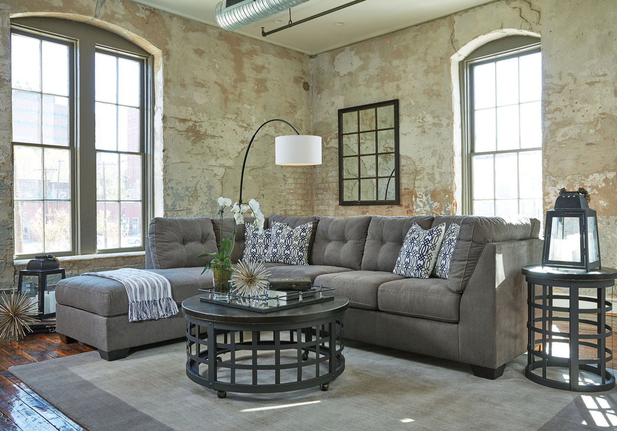 Pitkin - Left Arm Facing Corner Chaise 2 Pc Sectional - Slate by Ashley – view 3