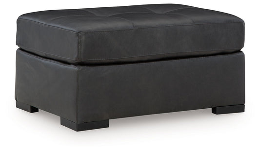 Brindley Pier - Oversized Accent Ottoman - Fog by Ashley – Accent Ottomans