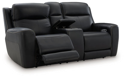 5Z-Comfort - Relaxation - Power Reclining Loveseat with Console / Adj Headrest by Ashley – view 4