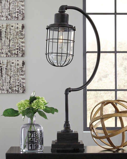 Jae - Metal Desk Lamp  - Antique Black by Ashley – view 2