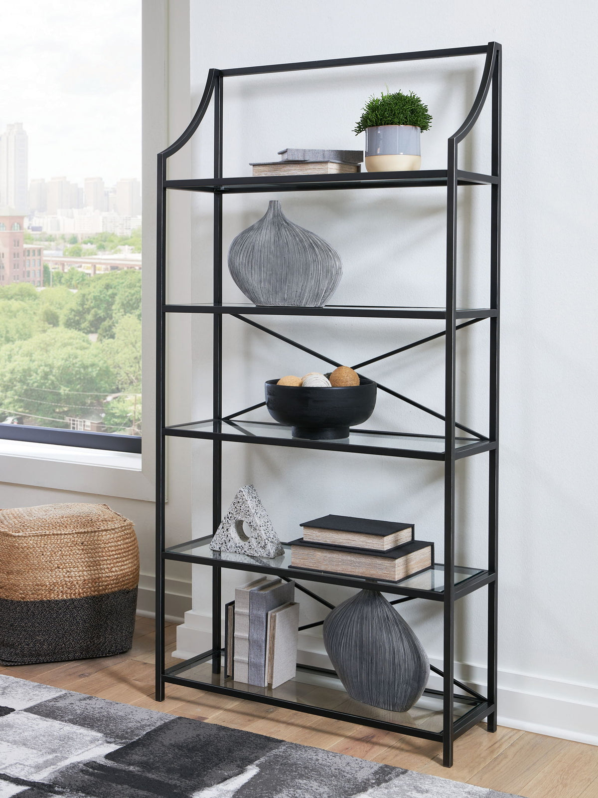 Dakerwell - Bookcase - Antique Black by Ashley – view 3