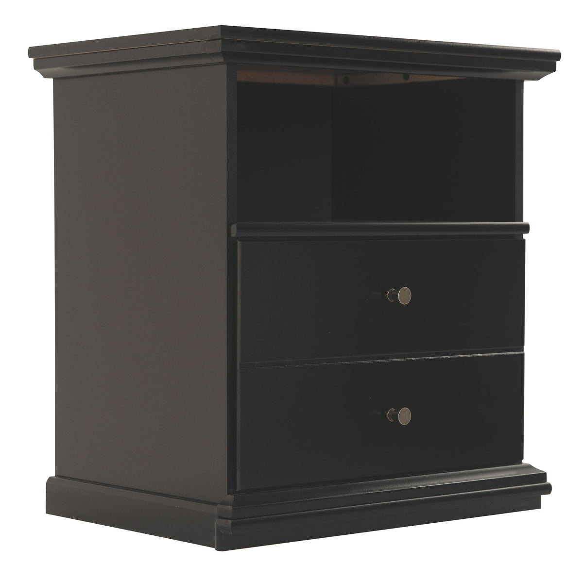 Maribel - One Drawer Night Stand - Black by Ashley – Accent Nightstands