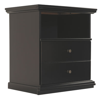 Maribel - One Drawer Night Stand - Black by Ashley – Accent Nightstands