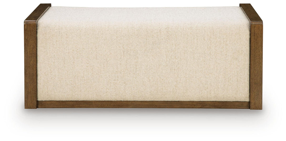 Marxmore - Upholstered Ottoman With Storage - Brown by Ashley – view 4