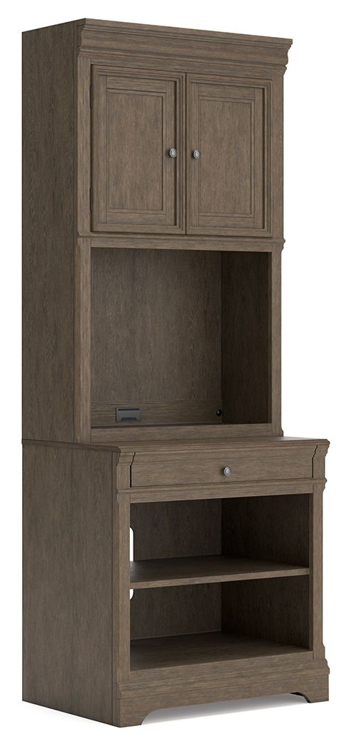 Janismore - Bookcase - Weathered Gray by Ashley – Standard Bookcases