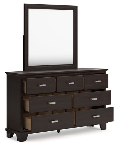 Covetown - Dresser And Mirror - Dark Brown by Ashley – view 4