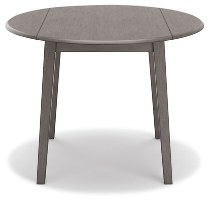 Shullden - Round Drm Drop Leaf Table - Gray by Ashley – view 4