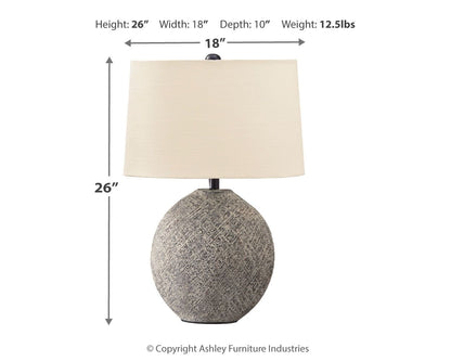 Harif - Paper Table Lamp  - Beige by Ashley – view 2