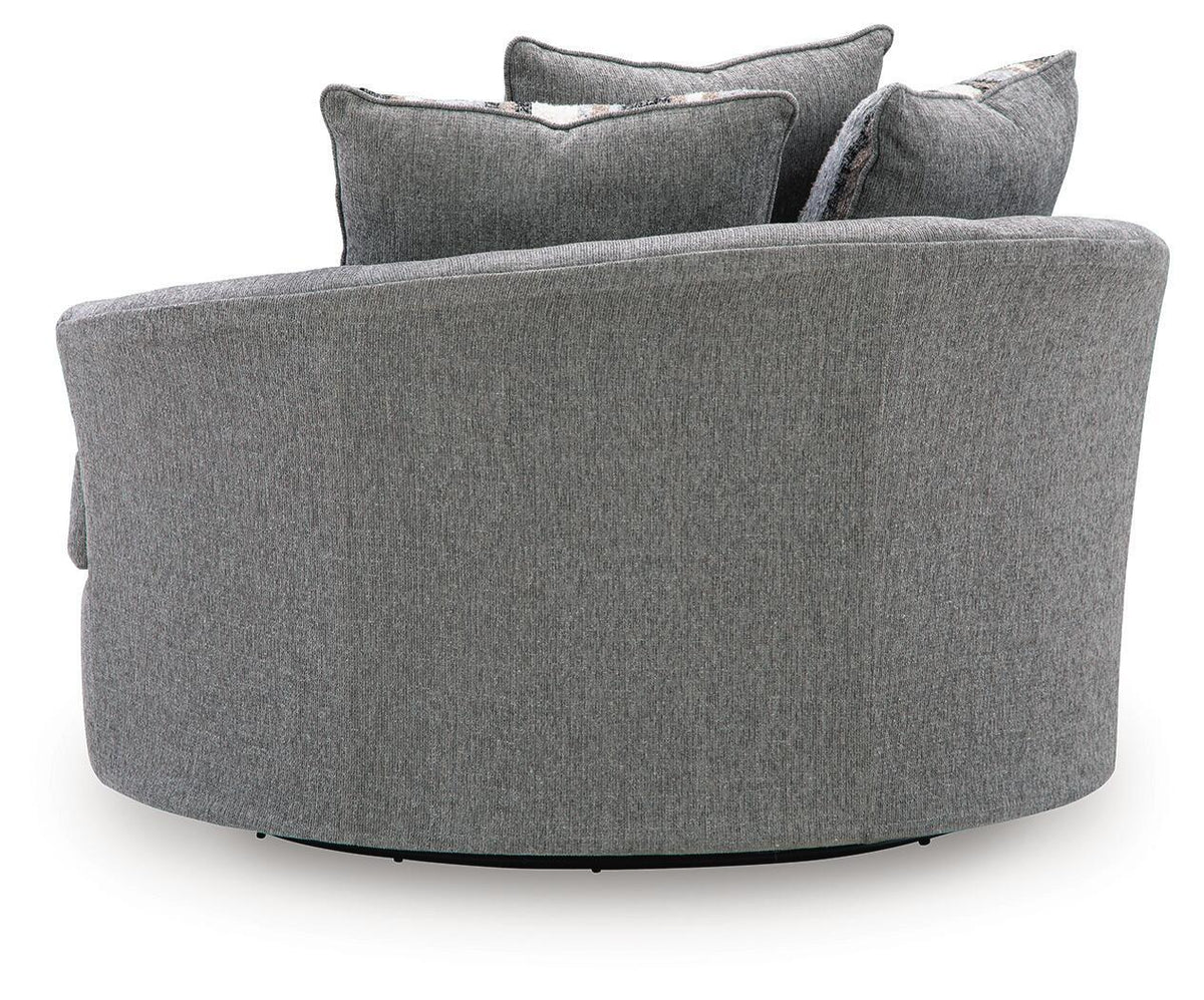 Creston Heights - Oversized Swivel Accent Chair - Smolder by Ashley – view 2