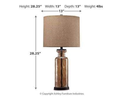 Laurentia - Glass Table Lamp  - Champagne by Ashley – view 3