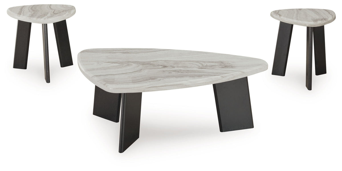 Lilyberg - Occasional Table Set (Set of 3) - Gray / Black by Ashley – Table Sets