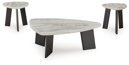 Lilyberg - Occasional Table Set (Set of 3) - Gray / Black by Ashley – Table Sets