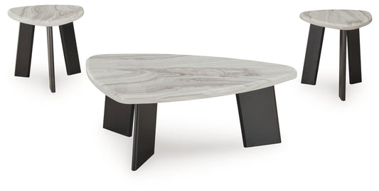 Lilyberg - Occasional Table Set (Set of 3) - Gray / Black by Ashley – Table Sets