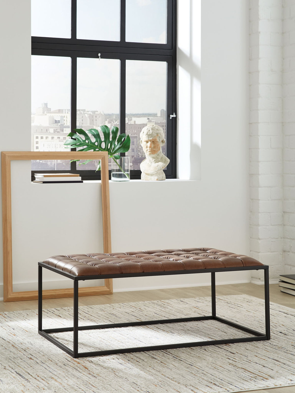 Junsor - Cocktail Ottoman - Brown / Black by Ashley – view 2