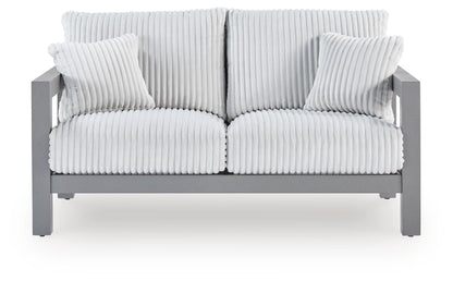 Hurley Park - Loveseat With Cushion - Gray by Ashley – Loveseats