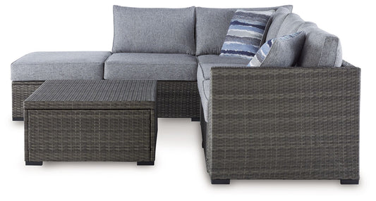 Petal Road - Loveseat Sectional, Ottoman, Table Set (Set of 4) - Gray by Ashley – view 2