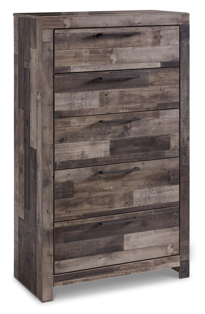 Derekson - Five Drawer Chest - Multi Gray – Accent Chests