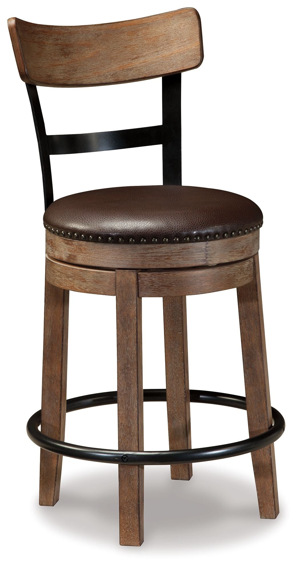 Pinnadel - Swivel Barstool by Ashley – Counter Height (24"-27")