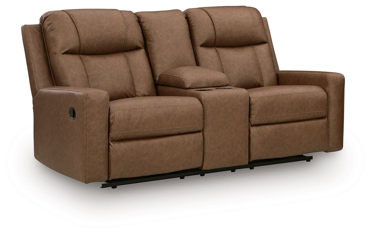 Mackmenville - Double Reclining Loveseat With Console – view 2