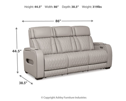 Boyington - Power Reclining Sofa With Adj Headrest by Ashley – view 3