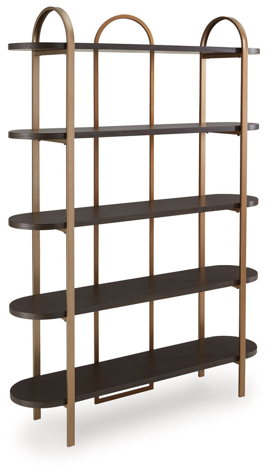 Brentmour - Bookcase - Brown / Gold Finish by Ashley – Etageres