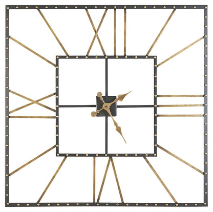 Thames - Wall Clock - Black / Gold Finish by Ashley – Wall Clocks