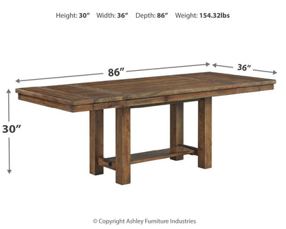 Moriville - Rectangular Dining Room Extension Table - Grayish Brown by Ashley – view 2