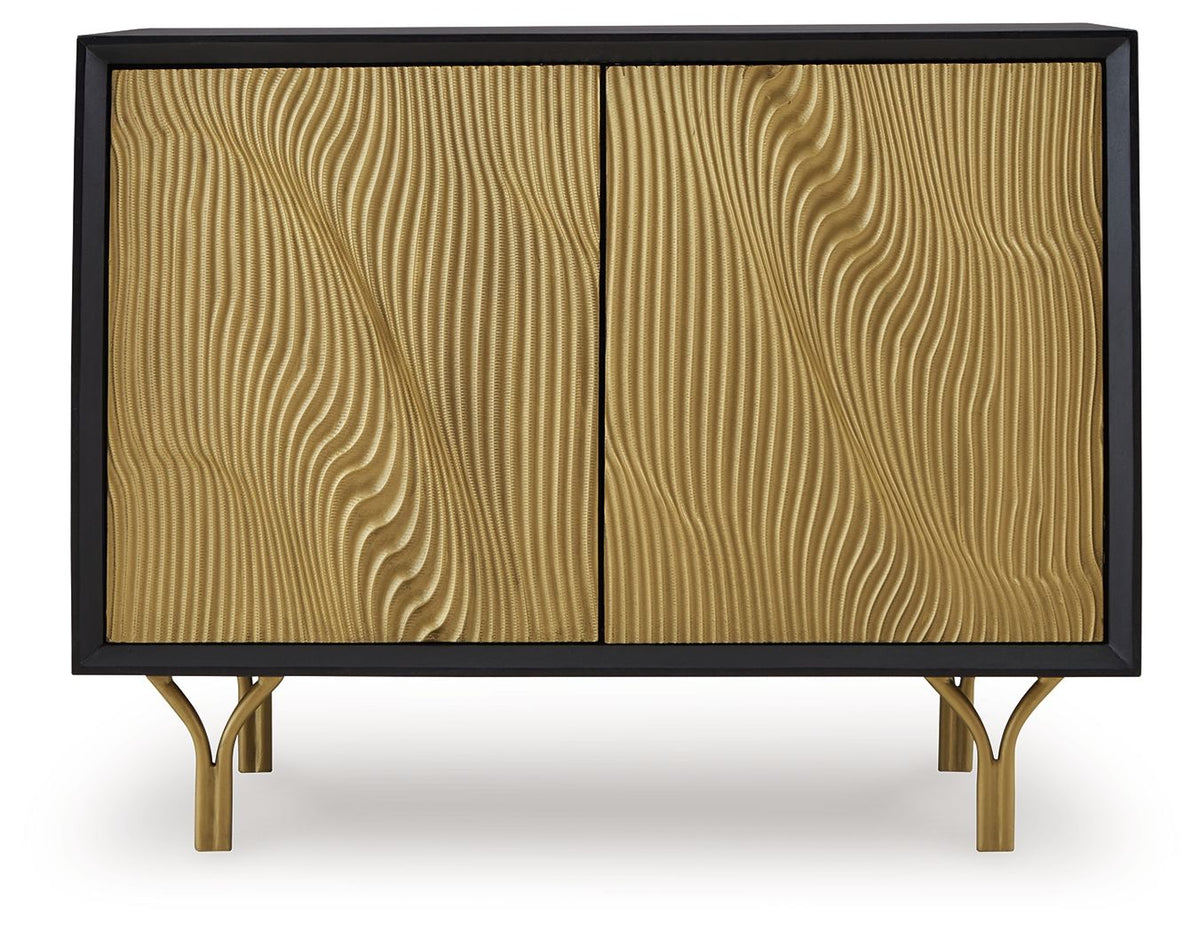 Tayner - Accent Cabinet - Black / Gold Finish by Ashley – view 2