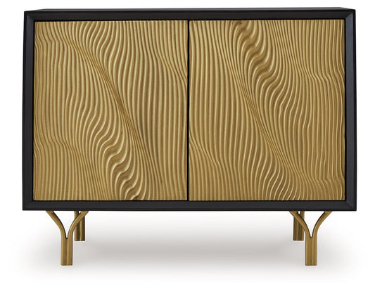 Tayner - Accent Cabinet - Black / Gold Finish by Ashley – view 2