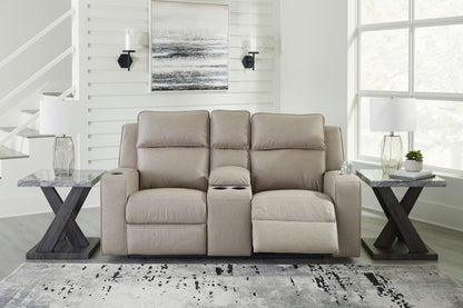 Lavenhorne - Double Reclining Loveseat With Console - Pebble by Ashley – view 2