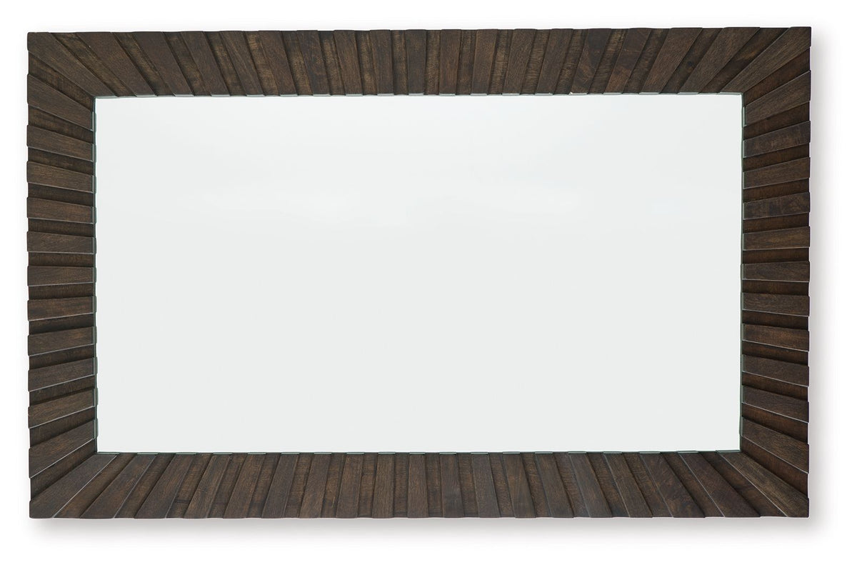 Advin - Accent Mirror - Dark Brown by Ashley – view 2