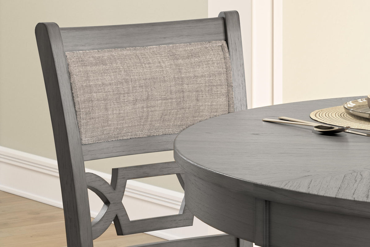 Wrenning - Drm Counter Table Set (Set of 5) - Gray by Ashley – view 2